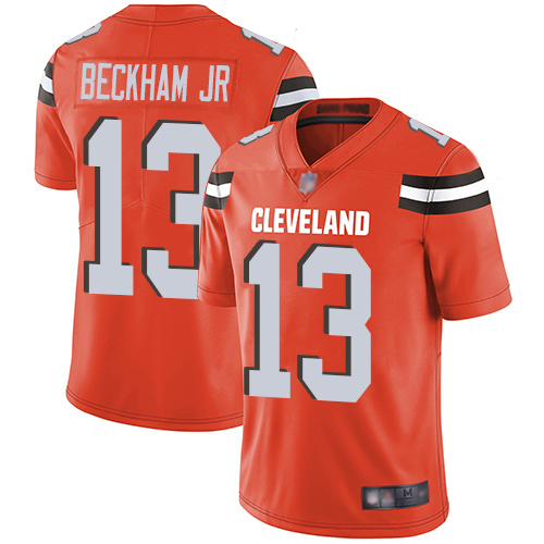 Men Cleveland Browns #13 Beckham Jr Orange Nike Vapor Untouchable Limited NFL Jerseys->youth nfl jersey->Youth Jersey